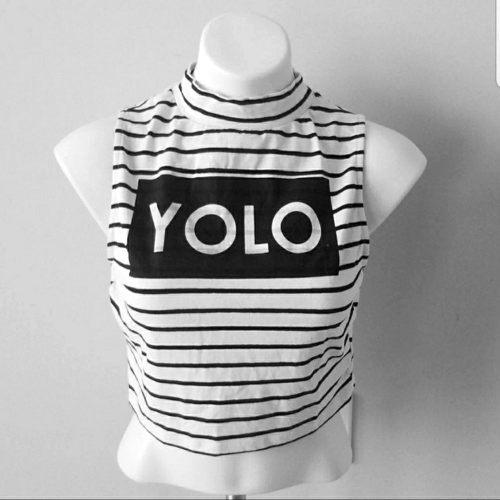 NWOT! Sexy YOLO Crop top